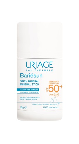 Uriage Bariesun Bar SPF50+ Mineral Αντηλιακό Stick για Ευαίσθητες Ζώνες του Προσώπου 18gr