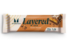 MyProtein Layered Protein Bar Πρωτεϊνική Μπάρα 6 Στρώσεων με Γεύση Peanut Pretzel 60gr