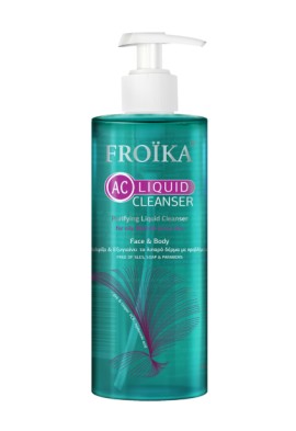 Froika AC Liquid Cleanser Αφρίζον Gel Καθαρισμού Προσώπου & Σώματος με Καταπραϋντική & Σμηγματορυθμιστική Δράση για Λιπαρές & με Τάση Ακμής Επιδερμίδες 400ml
