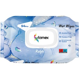 Famex Υγρά Μαντηλάκια Ralph 54 Τεμάχια