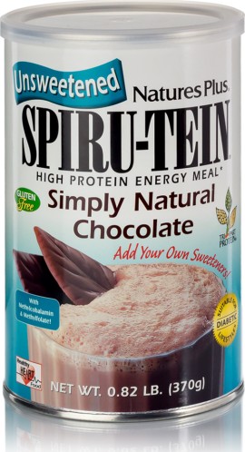 Natures Plus Spiru-Tein Simply Natural Πρωτεϊνούχο Ρόφημα για τον Έλεγχο του Βάρους με Γεύση Σοκολάτα 370gr
