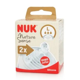 Nuk Nature Sense Θηλή Σιλικόνης Μέγεθος:L 2 Τεμάχια [10.709.306]
