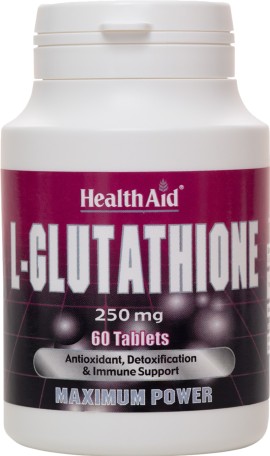 Health Aid L-Glutathione 250mg Συμπλήρωμα Διατροφής με Γλουταθειόνη 60 Ταμπλέτες