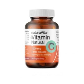 Natura Vita Vitamin C 1000mg Timed Release για την Καλή Λειτουργία του Ανοσοποιητικού Συστήματος 30 Ταμπλέτες
