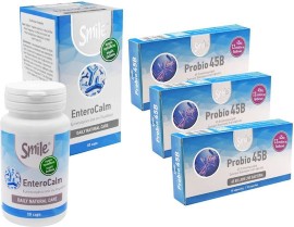 AM Health PROMO Smile Enterocalm 30 Κάψουλες & ΔΩΡΟ Smile Probio 45B Προβιοτικά 3 Πακέτα x 10 Κάψουλες