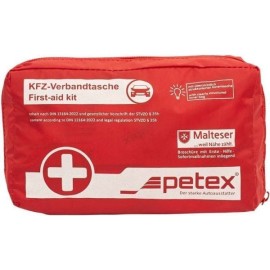 Petex First Aid Kit Φαρμακείο Πρώτων Βοηθειών Αυτοκινήτου με Πιστοποίηση DIN 13164 1 Τεμάχιο