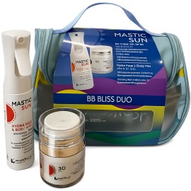 Mastic Spa PROMO Sun BB Cream SPF30 Warm Beige Color Αντηλιακή Κρέμα με Χρώμα 30ml - Hydra Face & Body Mist Δροσιστικό Σπρέι Προσώπου & Σώματος με Αντηλιακά Φίλτρα 80ml - Γαλάζιο Νεσεσέρ