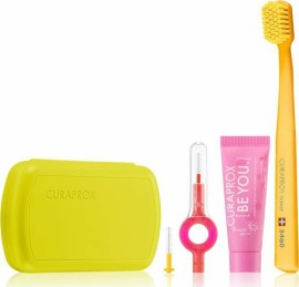 Curaprox Travel Set Φροντίδα Στοματικής Υγιεινής Χρώματος Πράσινο
