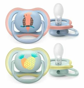 Avent Philips Ultra Air Πιπίλες Σιλικόνης για 0-6m+ Αγόρι Παπαγάλος - Ανανάς 2 Τεμάχια [SCF085/12]