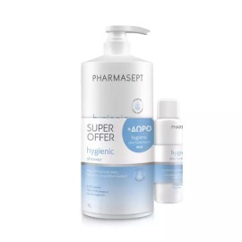 Pharmasept PROMO Hygienic Shower Αφρόλουτρο Καθημερινής Χρήσης 1Lt - ΔΩΡΟ Hygienic Ultra Hydra Lotion Ενυδατικό Γαλάκτωμα Σώματος 80ml