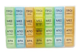 Εβδομαδιαία Θήκη Χαπιών σε Πολύχρωμο Χρωματισμό 28 Θέσεων