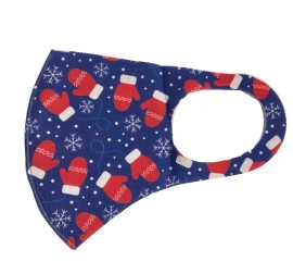 Χριστουγεννιάτικη Υφασμάτινη Μάσκα Ενηλίκων Χριστουγεννιάτικα Γάντια Κόκκινα Classic 1 Τεμάχιο