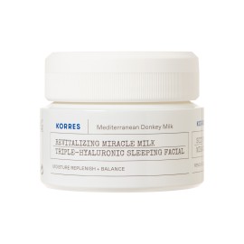 Korres Γάλα Γαϊδούρας Κρέμα Νυκτός με 3 Υαλουρονικά Οξέα Αναπλήρωση Ενυδάτωσης & Θρέψη 40ml