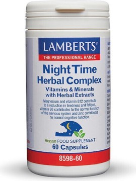 Lamberts Night Time Herbal Complex για την Βελτίωση του Ύπνου 60 Φυτικές Κάψουλες