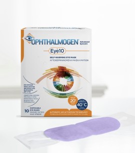Ophthalmogen Eye10 Αυτοθερμαινόμενες Μάσκες Ματιών για Πρησμένα Βλέφαρα, Ερεθισμένα Κόκκινα Μάτια με Αίσθηση Ξένου Σώματος & Θολή Όραση 10 Τεμάχια