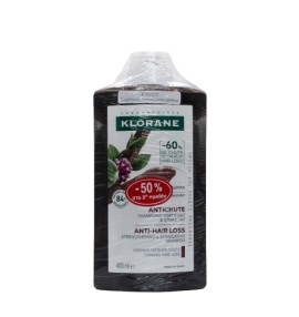 Klorane PROMO Quinine Shampoo Anti Hair Loss Σαμπουάν για Ενδυνάμωση & Κατά της Τριχόπτωσης με Κινίνη & Βιολογικό Εντελβάις 2x400ml [-50% στο 2ο Προϊόν]