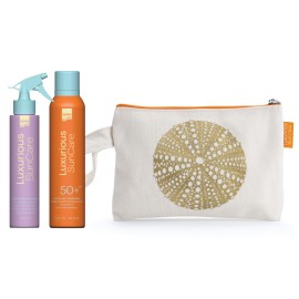 Intermed PROMO Luxurious Sun Care Hair Protection Spray Αντηλιακό για τα Μαλλιά / Προστασία από τον Ήλιο 200ml & Antioxidant Sunscreen Invisible Spray SPF50+ Αντηλιακό Προσώπου & Σώματος 200ml