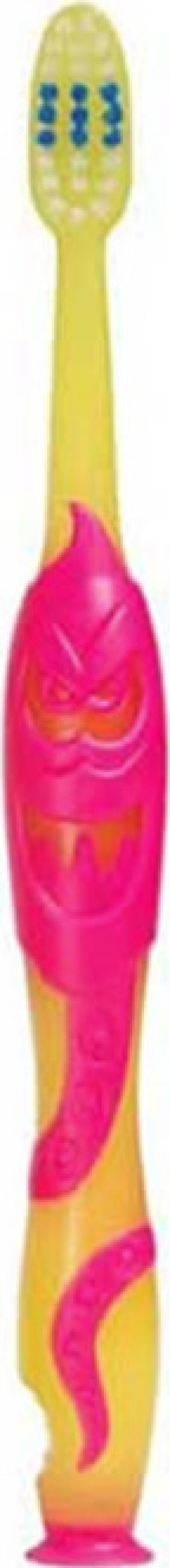 Elgydium Kids Monster Toothbrush Παιδική Οδοντόβουρτσα Κίτρινο - Ροζ για 2-6 Ετών 1 Τεμάχιο