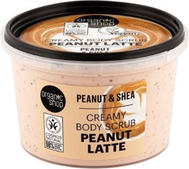 Natura Siberica Organic Shop Peanut Latte Κρεμώδες Scrub Σώματος, Φιστίκι & Βούτυρο Καριτέ 250ml