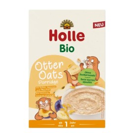 Holle Bio Otter Oats Βρώμη & Ντίνκελ με Μήλο, Μπανάνα & Δαμάσκηνο από 1 Έτους 200gr
