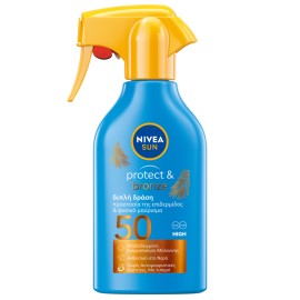 Nivea Sun Protect & Bronze Trigger Spray SPF50 Αντηλιακό Σώματος για Όμορφο & Υγιές Μαύρισμα 250ml