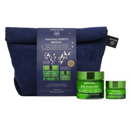 Apivita PROMO Bee Radiant Κρέμα Gel Πλούσιας Υφής για Σημάδια Γήρανσης 50ml - ΔΩΡΟ Gel Balm Νυκτός 15ml - Νεσεσέρ Μπλε Κοτλέ