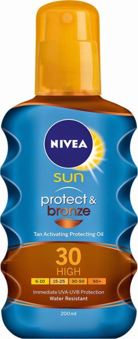 Nivea Sun Protect  Bronze Αντηλιακό Spray Μαυρίσματος SPF30 200ml