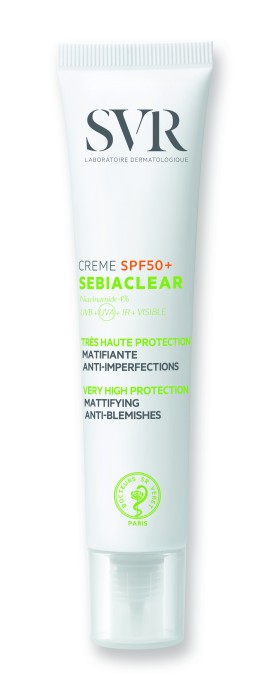 SVR Sebiaclear Creme SPF50+ Αντηλιακή Κρέμα Προσώπου για Λιπαρό Δέρμα με Ατέλειες & Ματ Υφή 40ml