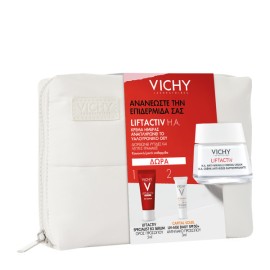 Vichy PROMO Liftactiv H.A. Αντιρυτιδική-Συσφικτική Κρέμα Προσώπου Ημέρας για Κανονική / Μικτή Επιδερμίδα 50ml - ΔΩΡΟ Ορός Προσώπου Liftactiv Specialist B3 Serum 5ml - Αντηλιακό Προσώπου Capital Soleil Uv Age SPF50+ Daily 3ml σε Μοντέρνο Τσαντάκι