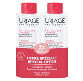 Uriage PROMO Eau Thermale Ιαματικό Νερό Micellar για Ευαίσθητο Δέρμα με Βερίκοκο 2x500ml