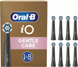 Oral B iO Gentle Care Black Ανταλλακτικές Κεφαλές Ηλεκτρικής Οδοντόβουρτσας Μαύρο 8 Τεμάχια
