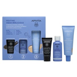 Apivita PROMO Μαύρο Gel Καθαρισμού με Πρόπολη & Ενεργό Άνθρακα 15ml & Aqua Beelicious Λοσιόν Ενυδάτωσης Κατά των Ατελειών με Πρεβιοτικά 50ml & Aqua Beelicious Λεπτόρρευστη Κρέμα Ενυδάτωσης με Χρώμα 40ml
