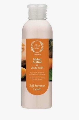 Fresh Line Melon & Mint Body Milk Ενυδατικό Γαλάκτωμα Σώματος Πεπόνι & Μέντα 200ml