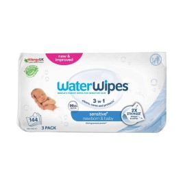 WaterWipes Bio Sensitive + Newborn & Baby Μωρομάντηλα με 99,9% Νερό 144 Τεμάχια [3 Πακέτα x 48 Τεμάχια]