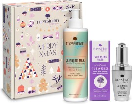 Messinian Spa PROMO Xmas Box Bakuchiol Everlasting Youth Serum Ορός Αντιγήρανσης Προσώπου & Λαιμού 30ml & Cleansing Milk Gentle & Nourishing Make up Remover Γαλάκτωμα Καθαρισμού Προσώπου & Ματιών 250ml