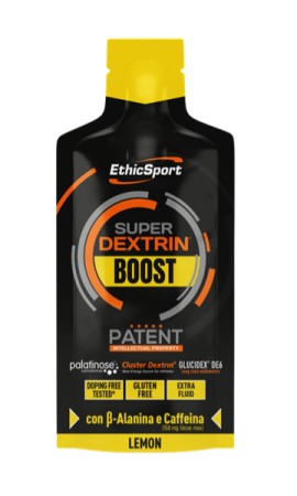 EthicSport Super Dexrin Boost Lemon Ενεργειακό Τζελ με Υδατάνθρακες Βήτα-αλανίνη & Καφεΐνη Λεμόνι 30ml