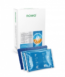 Euromed ΣΕΤ Rowo Κομπρέσες Κρυοθεραπείας - Θερμοθεραπείας με Velcro και Ελαστική Ταινία Στερέωσης 12x16cm 2 Τεμάχια