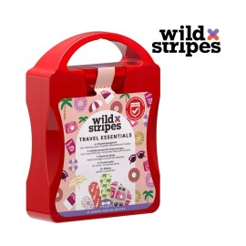 Wild Stripes First Aid Kit Travel Πρώτων Βοηθειών 4 Μαντηλάκια Καθαρισμού & 2 Επιθέματα & 1 Ελαστικό Επίδεσμο & 2 Αποστειρωμένοι Επίδεσμοι & 12 Αυτοκόλλητα Επιθέματα