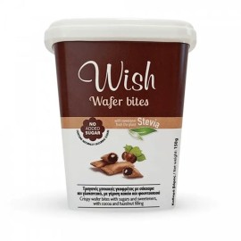 Wish Wafer Bites Τραγανές Μπουκίτσες Γκοφρέτας με Στέβια 150gr