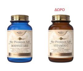 Sky Premium Life PROMO Bodyguard Συμπλήρωμα Διατροφής για την Ενίσχυση του Ανοσοποιητικού 60 Κάψουλες & ΔΩΡΟ Vitamin C 1000mg Συμπλήρωμα Διατροφής για το Ανοσοποιητικό Σύστημα 60 Δισκία