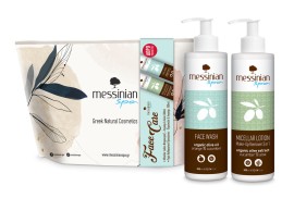 Messinian Spa PROMO Face Wash Orange & Cucumber Απαλό Καθαριστικό Προσώπου Πορτοκάλι Αγγούρι 300ml - Cucumber & Aloe Micellar Lotion Ντεμακιγιάζ 3 σε 1 300ml - Νεσεσέρ