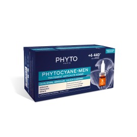 Phyto PhytoCyane Men Treatment Anti Hair Loss Growth & Density Αγωγή Κατά της Έντονης Τριχόπτωσης για Άνδρες 12 Αμπούλες x 3,5ml