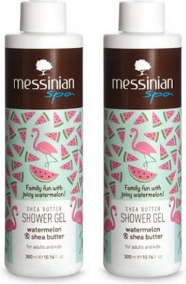 Messinian Spa PROMO Watermelon & Shea Butter Shower Gel Αφρόλουτρο Καρπούζι & Βούτυρο Καριτέ 2x300ml