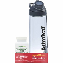 Natures Plus PROMO Commando 2000 Αντιοξειδωτική Φόρμουλα 90 Ταμπλέτες - ΔΩΡΟ Παγούρι Admiral 750ml Τυχαίοι Χρωματισμοί
