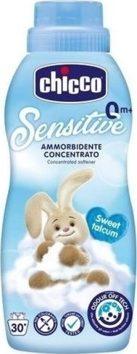 Chicco Sensitive Sweet Talcum  0m+ Υπερ-Συμπυκνωμένο Μαλακτικό Ρούχων Ταλκ 750ml