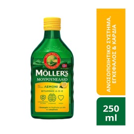 Mollers Μουρουνέλαιο Ωμέγα-3 Λιπαρά Οξέα με Γεύση Λεμόνι 250ml