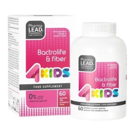 PharmaLead Bactrolife & Fiber 4Kids Συμπλήρωμα για Παιδιά από 4 Ετών και άνω 60 Ζελεδάκια με Γεύση Φράουλα