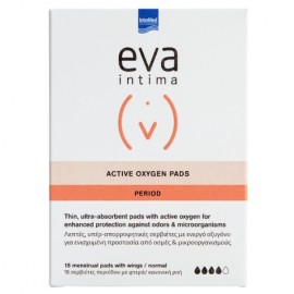 Intermed Eva Intima Active Oxygen Pads Period Λεπτές - Υπερ Απορροφητικές Σερβιέτες με Ενεργό Οξυγόνο 18 Τεμάχια