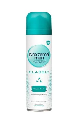Noxzema Men Classic Clean & Fresh Ανδρικό Αποσμητικό Spray 48ωρης Προστασίας 150ml