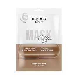 Kimoco Sheet Mask Coffee & Adenosine Αναζωογονητική Υφασμάτινη Μάσκα Προσώπου με Εκχύλισμα Κόκκων Καφέ & Αδενοσίνης 23ml